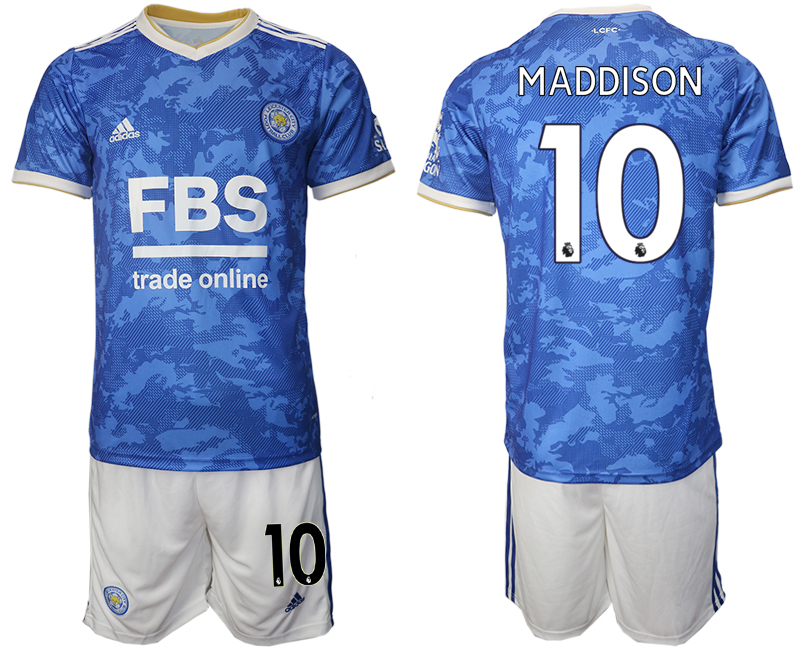 Men 2021-2022 Club Leicester City home blue #10 Adidas Soccer Jersey